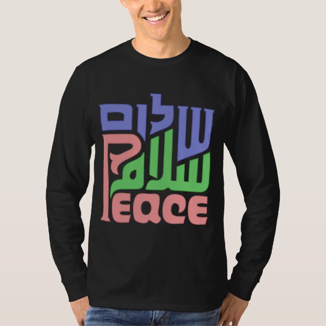 Peace Shalom Salaam mens shirt (Front)