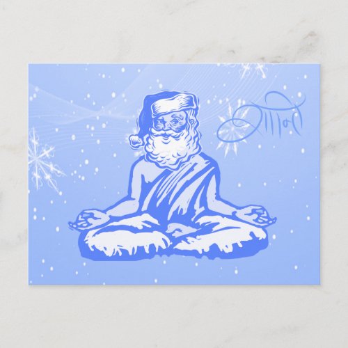 Peace Shanti Santa Christmas Card