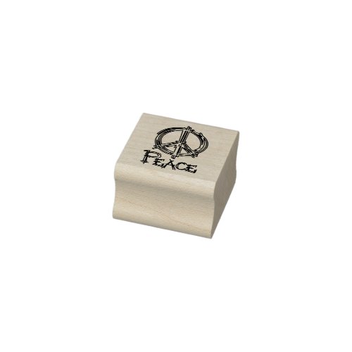 Peace SIGN 1960s symbol Rubber Stamp