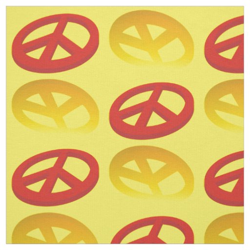 Peace sign 3D with shadow + your backgr. & ideas Fabric