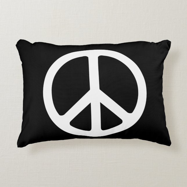 Peace Sign Accent Pillow (Front)