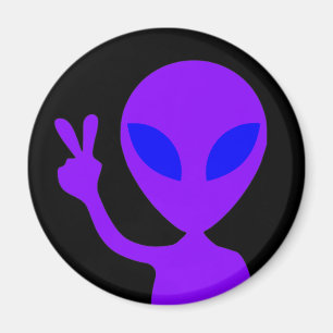 Peace Sign Alien Magnet