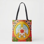 Peace Sign and Daisy Hippie Bohemian Love
