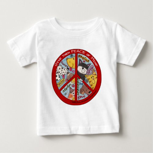 Peace Sign_Animal Protection Baby T_Shirt