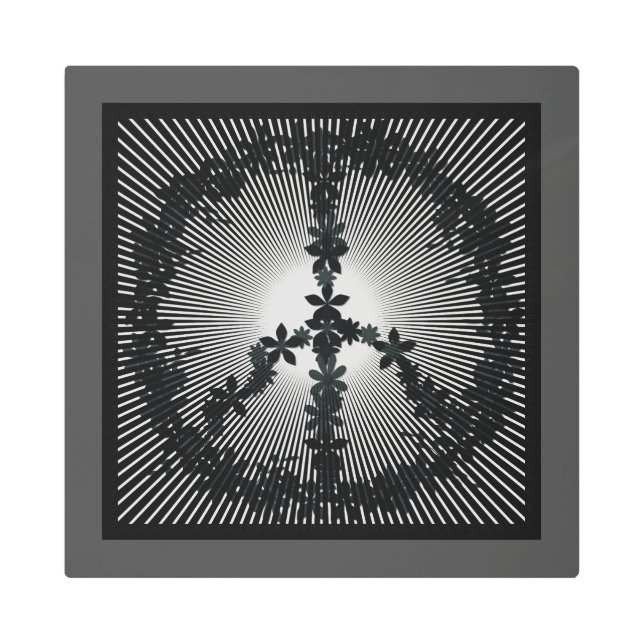 Peace sign,art metal print (Front)