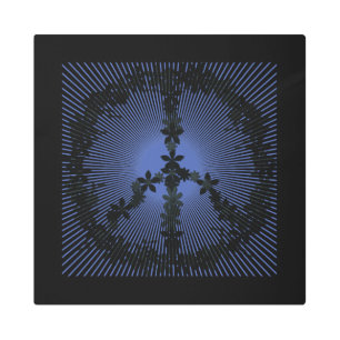 Peace sign,art metal print