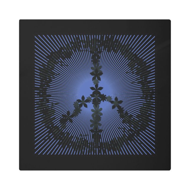 Peace sign,art metal print (Front)