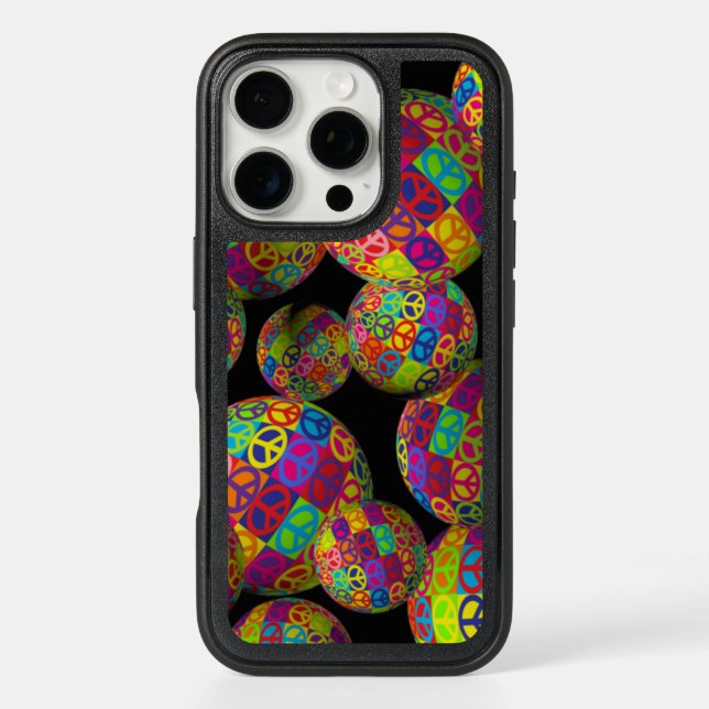 Peace Sign Balls Otterbox iPhone Case (Back)