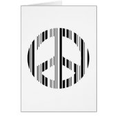 PEACE SIGN BAR CODE Hippie Barcode Pattern Design Cards (Front)