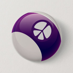 PEACE SIGN BILLIARDS BALL BUTTON