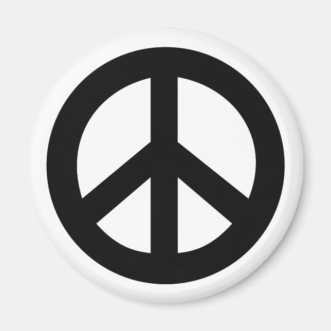 Peace Sign Black Magnet (Front)