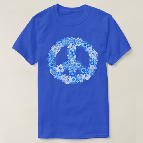 Peace Sign Blue T_Shirt