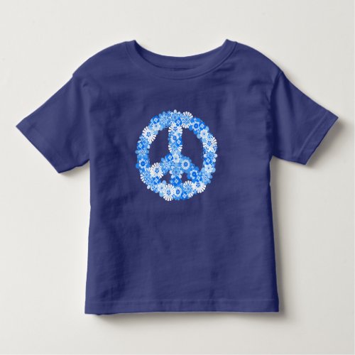 Peace Sign Blue Toddler T_shirt