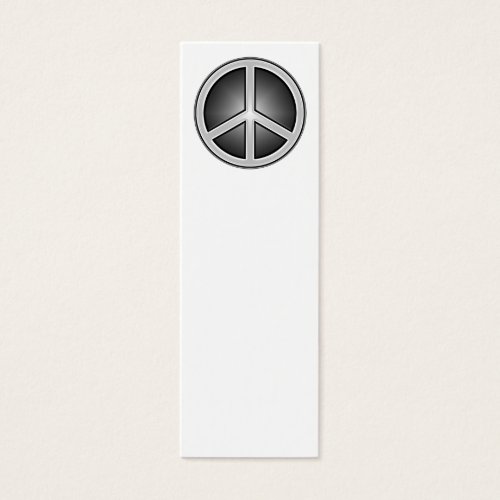 Peace Sign Bookmark Business Card Template