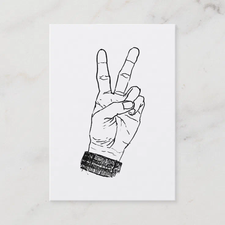 Peace Sign Business Card | Zazzle