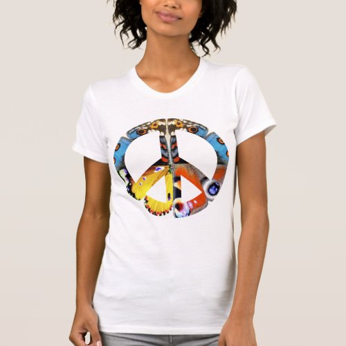 Peace Sign Butterfly Kaleidoscope T_shirt Humanity