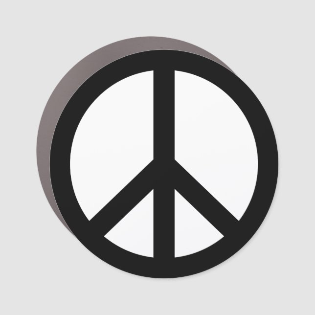  Peace Sign Car Magnet (Front)