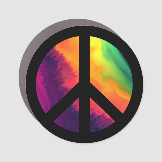  Peace Sign Car Magnet (Front)