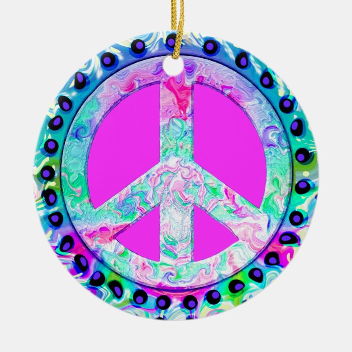 Peace Sign Christmas Christmas Ornament