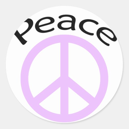 Peace Sign Classic Round Sticker