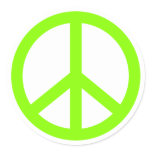 Peace Sign Classic Round Sticker