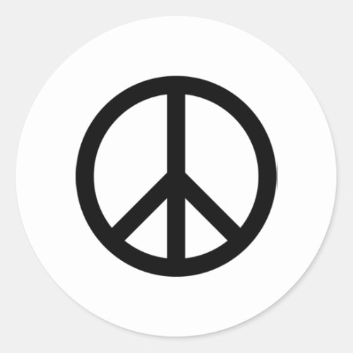 Peace Sign Classic Round Sticker