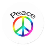 peace sign classic round sticker