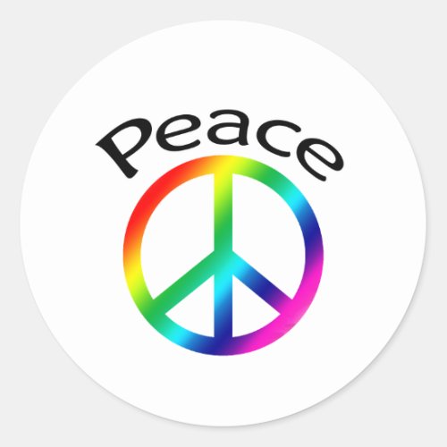 peace sign classic round sticker