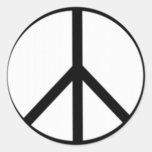 peace sign classic round sticker