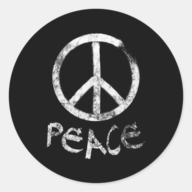 Peace Sign Classic Round Sticker (Front)