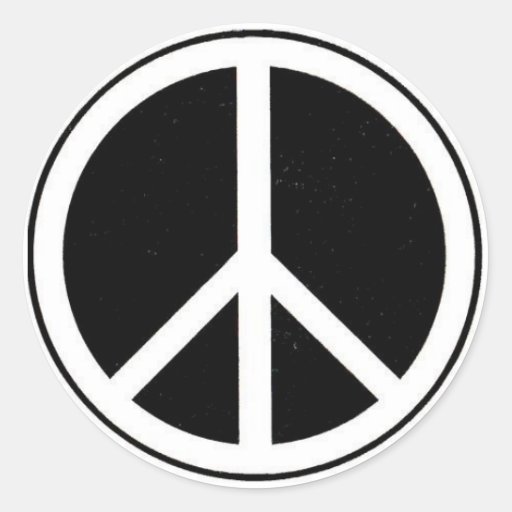 Peace Sign Classic Round Sticker | Zazzle