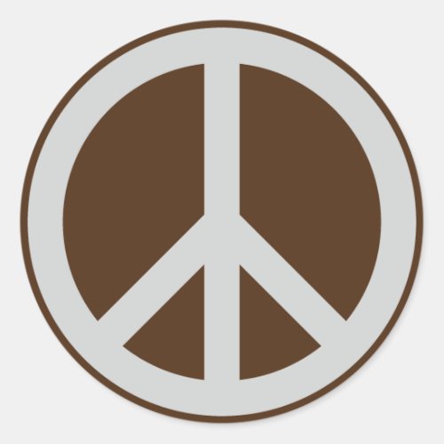  Peace Sign Classic Round Stickers