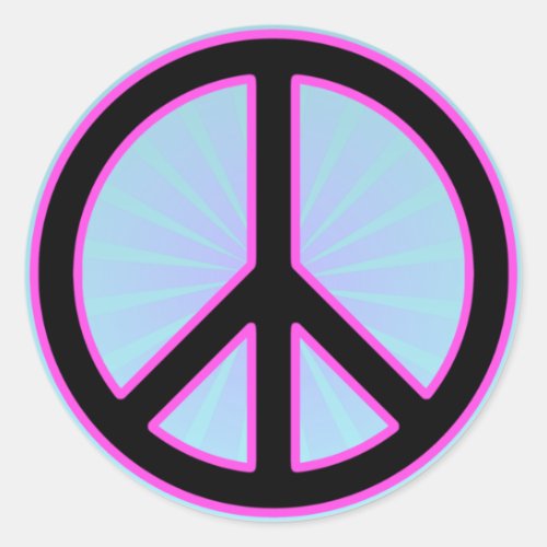  Peace Sign Classic Round Stickers