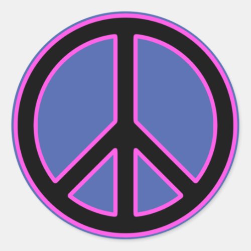  Peace Sign Classic Round Stickers