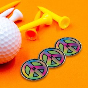 Peace Sign Custom Initial Golf Ball Marker