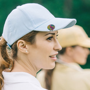 Peace Sign Custom Initial Golf Hat Clip