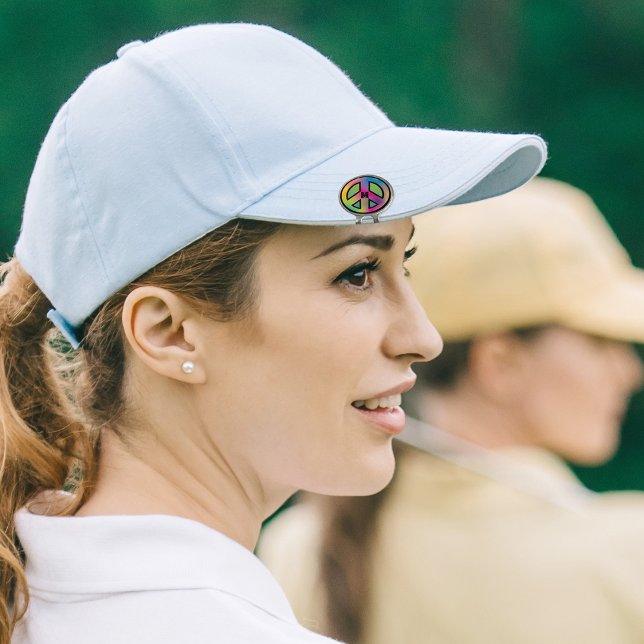 Peace Sign Custom Initial Golf Hat Clip (Creator Uploaded)