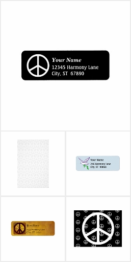 Peace Sign Custom Stationery and Postage