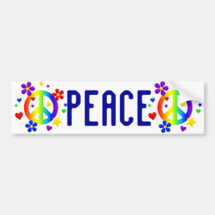 peace sign design bumper sticker
