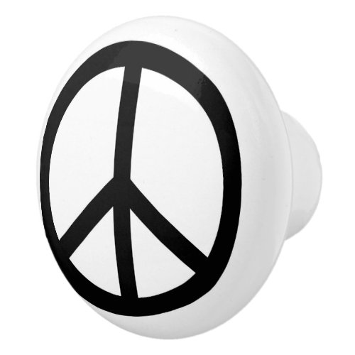 Peace Sign Design Ceramic Knob