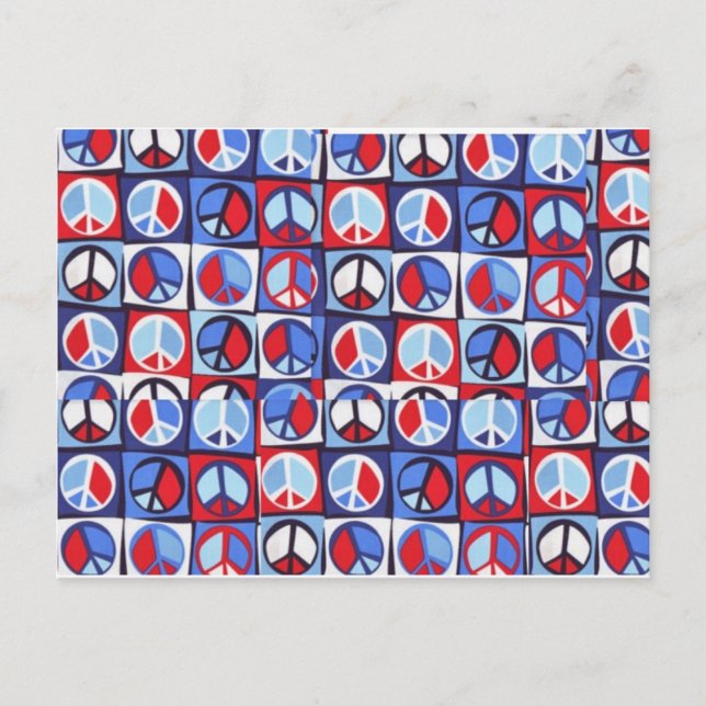 PEACE SIGN DESIGN POSTCARD (Front)