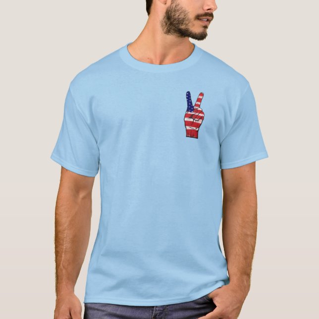 Peace Sign Flag Colors T-Shirt (Front)