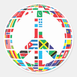 peace sign flag stickers