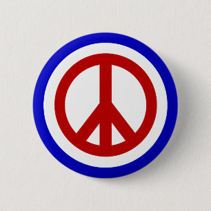 Peace Sign Flair Button