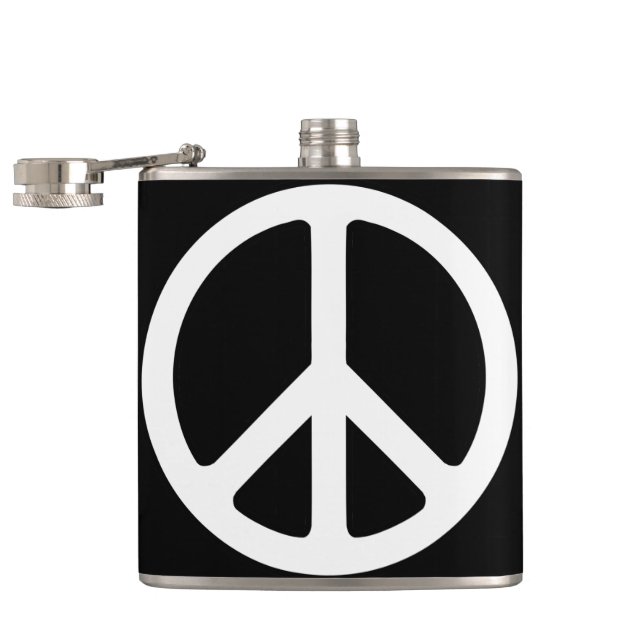 Peace Sign Flask (Opened)