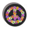 Peace Sign Floral on Black