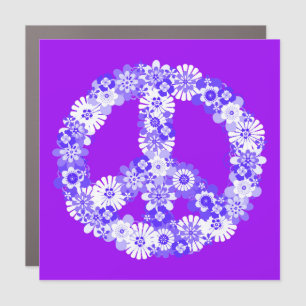 Peace Sign Floral Purple