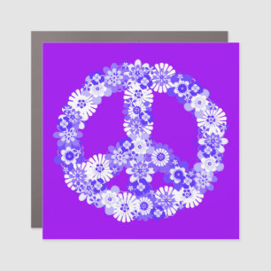 Peace Sign Floral Purple