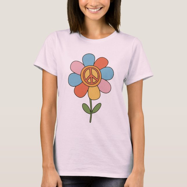 Peace Sign Flower T-Shirt (Front)