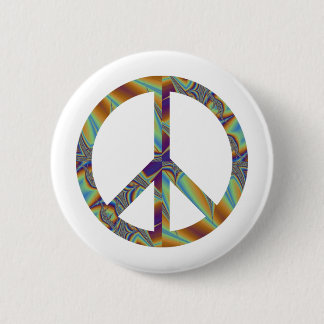 Peace Sign Fractal Geometric 001 Button